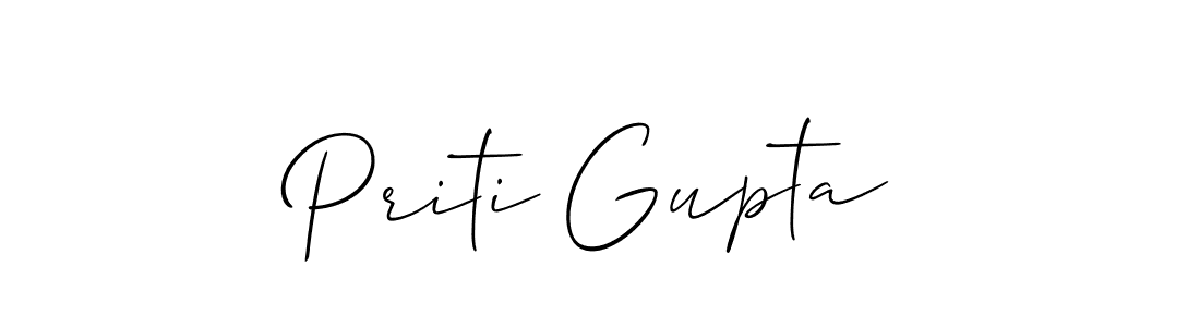 Use a signature maker to create a handwritten signature online. With this signature software, you can design (Allison_Script) your own signature for name Priti Gupta. Priti Gupta signature style 2 images and pictures png