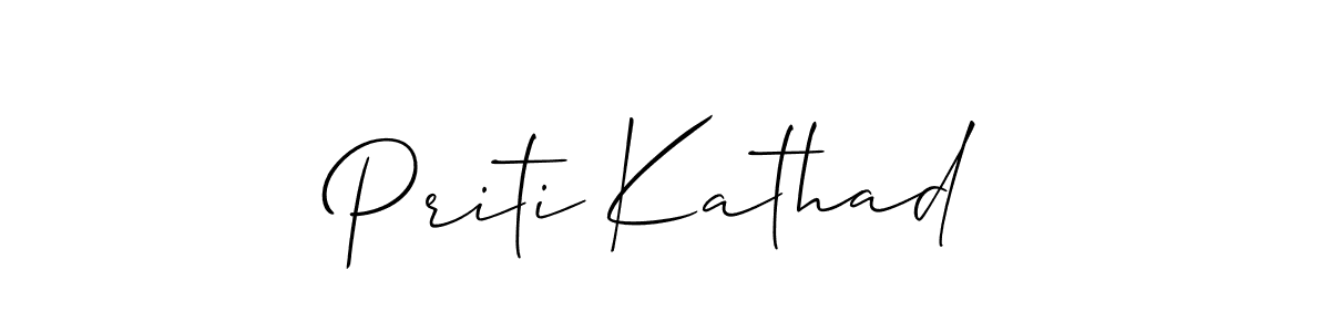 Also we have Priti Kathad name is the best signature style. Create professional handwritten signature collection using Allison_Script autograph style. Priti Kathad signature style 2 images and pictures png