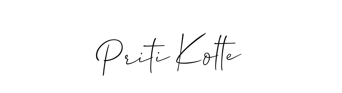 Also You can easily find your signature by using the search form. We will create Priti Kolte name handwritten signature images for you free of cost using Allison_Script sign style. Priti Kolte signature style 2 images and pictures png