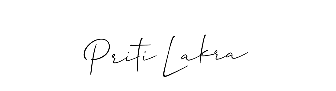 Allison_Script is a professional signature style that is perfect for those who want to add a touch of class to their signature. It is also a great choice for those who want to make their signature more unique. Get Priti Lakra name to fancy signature for free. Priti Lakra signature style 2 images and pictures png