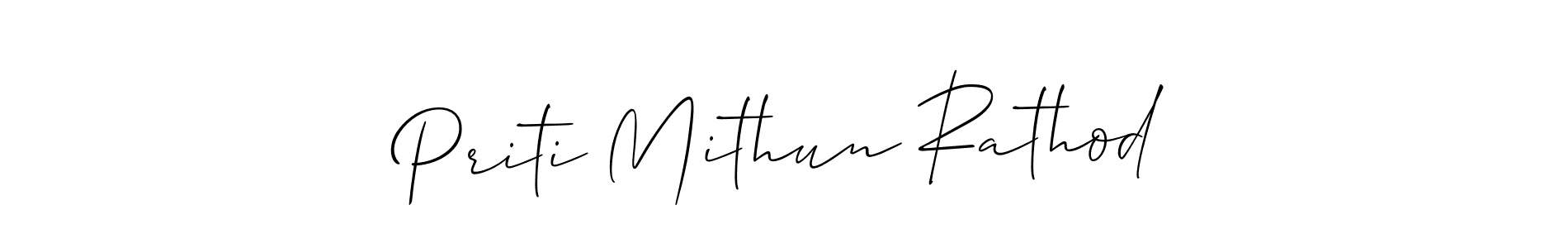 Make a beautiful signature design for name Priti Mithun Rathod. Use this online signature maker to create a handwritten signature for free. Priti Mithun Rathod signature style 2 images and pictures png