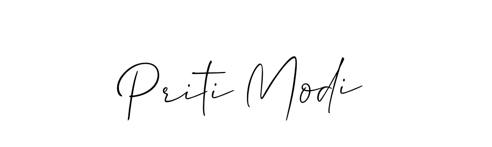 The best way (Allison_Script) to make a short signature is to pick only two or three words in your name. The name Priti Modi include a total of six letters. For converting this name. Priti Modi signature style 2 images and pictures png