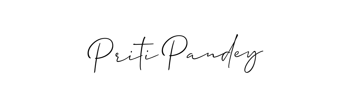 How to make Priti Pandey signature? Allison_Script is a professional autograph style. Create handwritten signature for Priti Pandey name. Priti Pandey signature style 2 images and pictures png