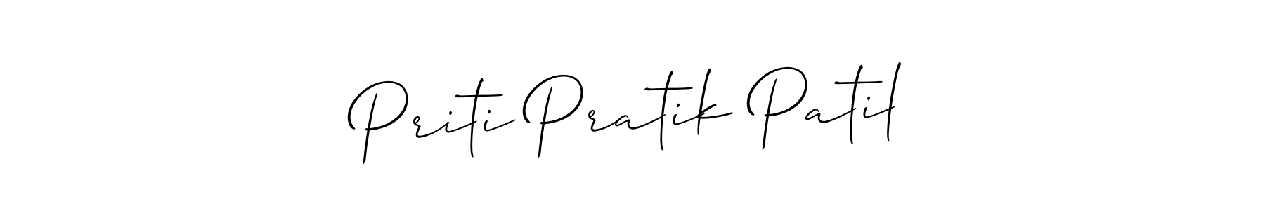 Once you've used our free online signature maker to create your best signature Allison_Script style, it's time to enjoy all of the benefits that Priti Pratik Patil name signing documents. Priti Pratik Patil signature style 2 images and pictures png