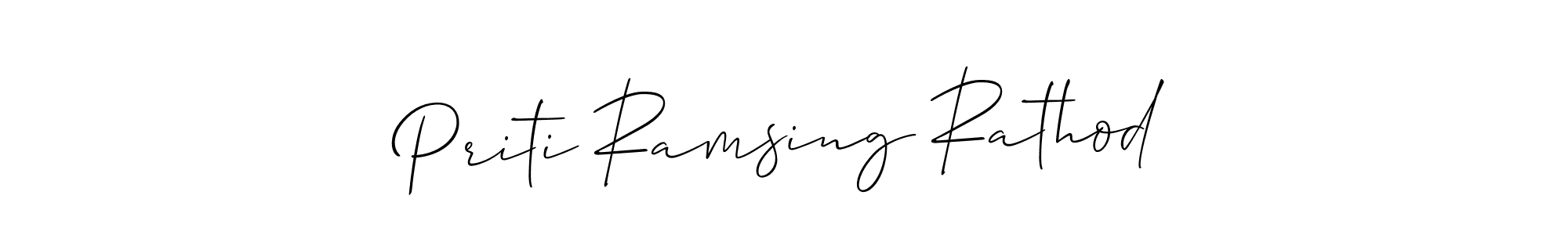 if you are searching for the best signature style for your name Priti Ramsing Rathod. so please give up your signature search. here we have designed multiple signature styles  using Allison_Script. Priti Ramsing Rathod signature style 2 images and pictures png