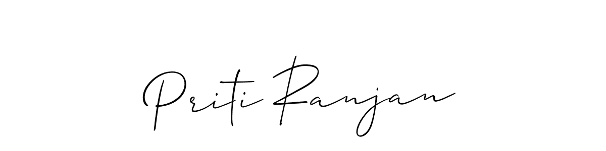 Also we have Priti Ranjan name is the best signature style. Create professional handwritten signature collection using Allison_Script autograph style. Priti Ranjan signature style 2 images and pictures png