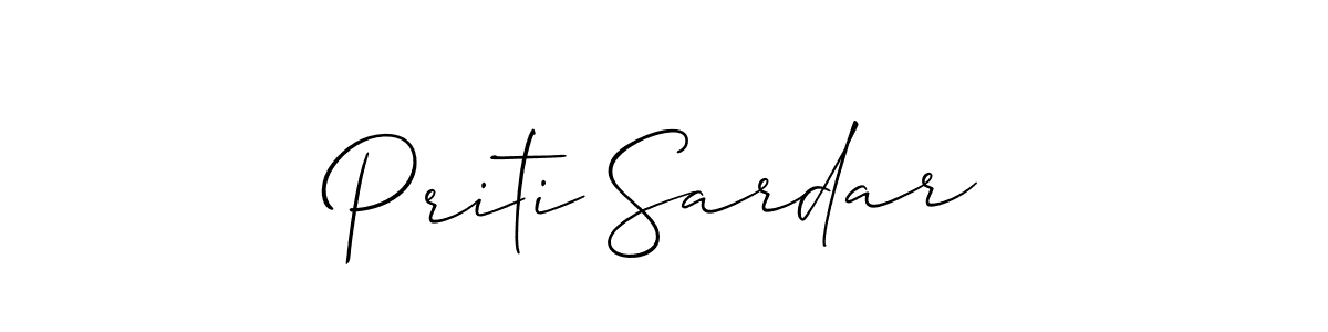 Make a beautiful signature design for name Priti Sardar. With this signature (Allison_Script) style, you can create a handwritten signature for free. Priti Sardar signature style 2 images and pictures png