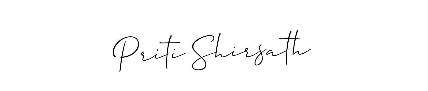if you are searching for the best signature style for your name Priti Shirsath. so please give up your signature search. here we have designed multiple signature styles  using Allison_Script. Priti Shirsath signature style 2 images and pictures png