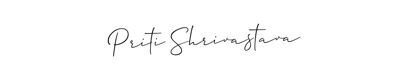 This is the best signature style for the Priti Shrivastava name. Also you like these signature font (Allison_Script). Mix name signature. Priti Shrivastava signature style 2 images and pictures png