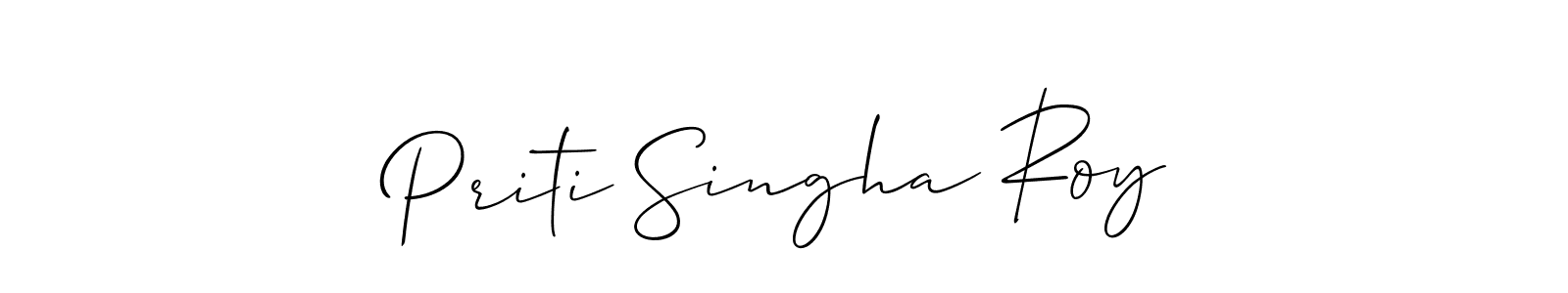 Design your own signature with our free online signature maker. With this signature software, you can create a handwritten (Allison_Script) signature for name Priti Singha Roy. Priti Singha Roy signature style 2 images and pictures png