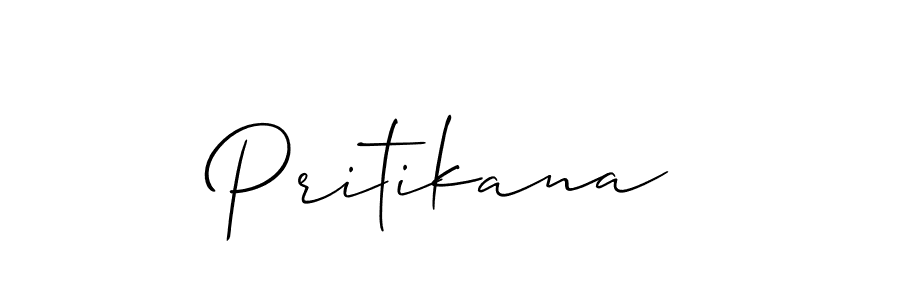 How to make Pritikana name signature. Use Allison_Script style for creating short signs online. This is the latest handwritten sign. Pritikana signature style 2 images and pictures png