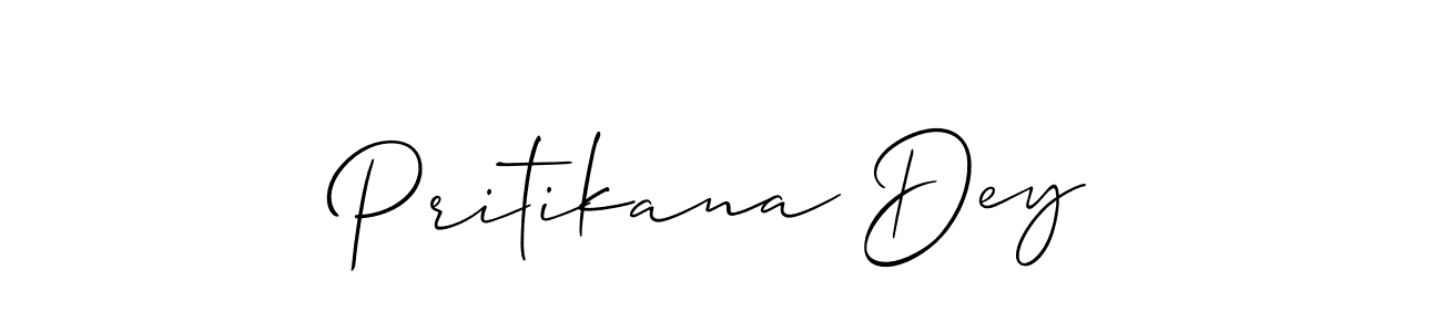 It looks lik you need a new signature style for name Pritikana Dey. Design unique handwritten (Allison_Script) signature with our free signature maker in just a few clicks. Pritikana Dey signature style 2 images and pictures png