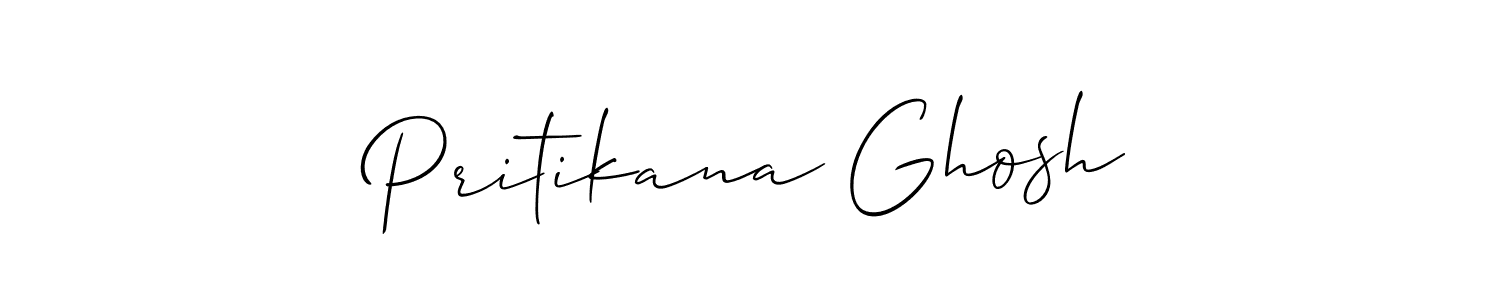 Design your own signature with our free online signature maker. With this signature software, you can create a handwritten (Allison_Script) signature for name Pritikana Ghosh. Pritikana Ghosh signature style 2 images and pictures png