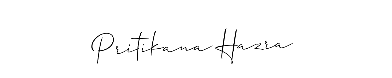 You should practise on your own different ways (Allison_Script) to write your name (Pritikana Hazra) in signature. don't let someone else do it for you. Pritikana Hazra signature style 2 images and pictures png