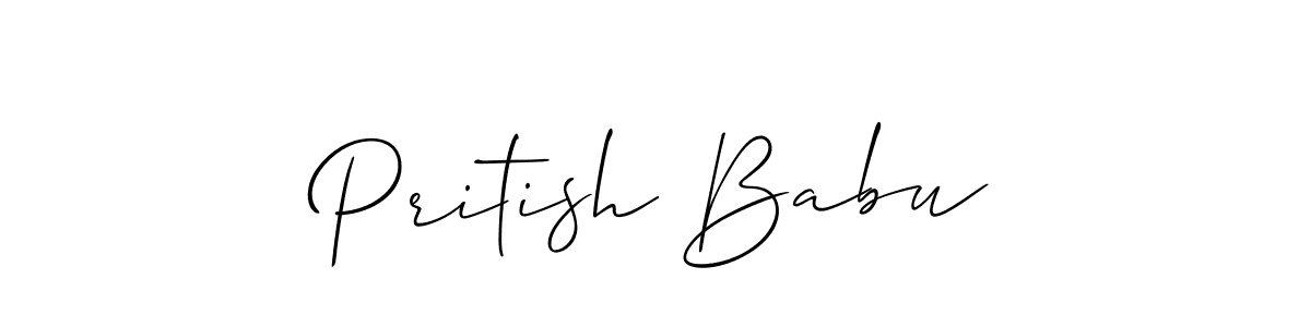 You can use this online signature creator to create a handwritten signature for the name Pritish Babu. This is the best online autograph maker. Pritish Babu signature style 2 images and pictures png