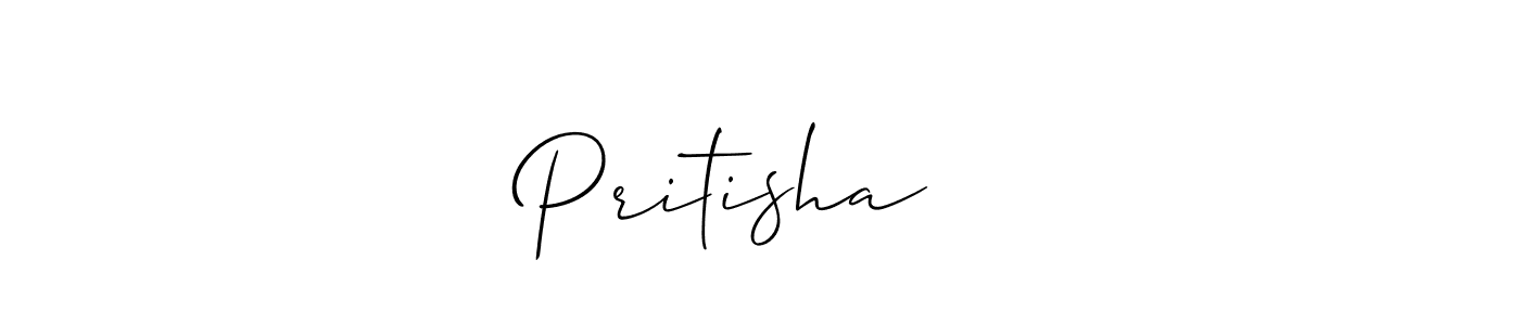 if you are searching for the best signature style for your name Pritisha❤️. so please give up your signature search. here we have designed multiple signature styles  using Allison_Script. Pritisha❤️ signature style 2 images and pictures png