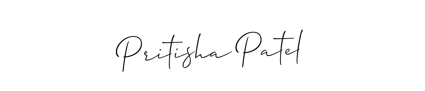 if you are searching for the best signature style for your name Pritisha Patel. so please give up your signature search. here we have designed multiple signature styles  using Allison_Script. Pritisha Patel signature style 2 images and pictures png