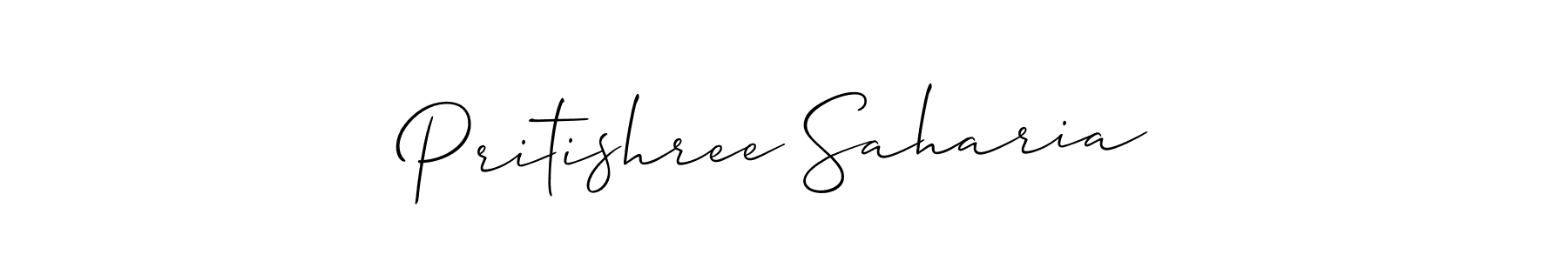 Design your own signature with our free online signature maker. With this signature software, you can create a handwritten (Allison_Script) signature for name Pritishree Saharia. Pritishree Saharia signature style 2 images and pictures png