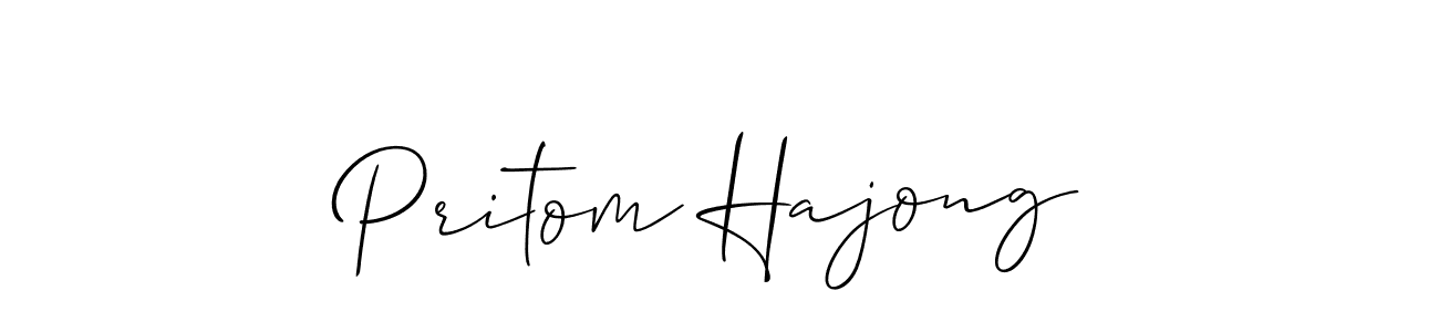 Use a signature maker to create a handwritten signature online. With this signature software, you can design (Allison_Script) your own signature for name Pritom Hajong. Pritom Hajong signature style 2 images and pictures png