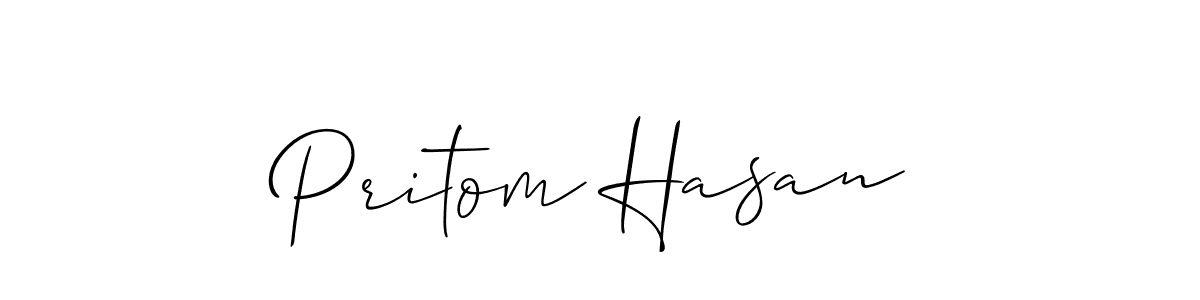 How to make Pritom Hasan signature? Allison_Script is a professional autograph style. Create handwritten signature for Pritom Hasan name. Pritom Hasan signature style 2 images and pictures png