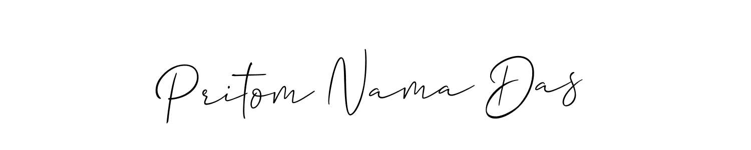 Also we have Pritom Nama Das name is the best signature style. Create professional handwritten signature collection using Allison_Script autograph style. Pritom Nama Das signature style 2 images and pictures png