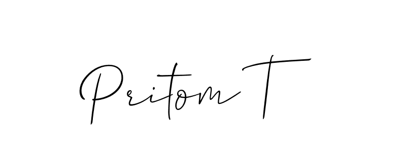 Make a beautiful signature design for name Pritom T. Use this online signature maker to create a handwritten signature for free. Pritom T signature style 2 images and pictures png