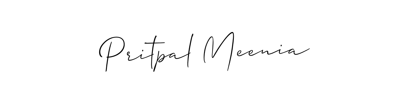 if you are searching for the best signature style for your name Pritpal Meenia. so please give up your signature search. here we have designed multiple signature styles  using Allison_Script. Pritpal Meenia signature style 2 images and pictures png