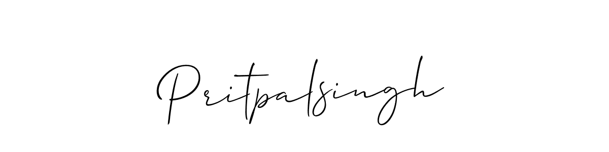 Make a beautiful signature design for name Pritpalsingh. With this signature (Allison_Script) style, you can create a handwritten signature for free. Pritpalsingh signature style 2 images and pictures png