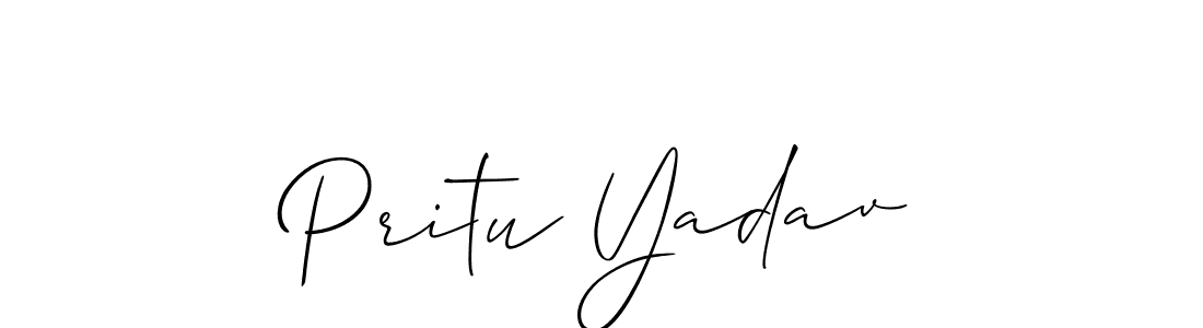Allison_Script is a professional signature style that is perfect for those who want to add a touch of class to their signature. It is also a great choice for those who want to make their signature more unique. Get Pritu Yadav name to fancy signature for free. Pritu Yadav signature style 2 images and pictures png
