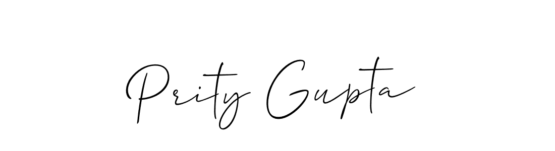 Allison_Script is a professional signature style that is perfect for those who want to add a touch of class to their signature. It is also a great choice for those who want to make their signature more unique. Get Prity Gupta name to fancy signature for free. Prity Gupta signature style 2 images and pictures png