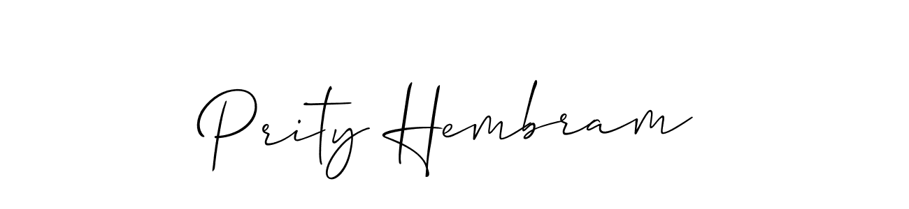 How to make Prity Hembram signature? Allison_Script is a professional autograph style. Create handwritten signature for Prity Hembram name. Prity Hembram signature style 2 images and pictures png