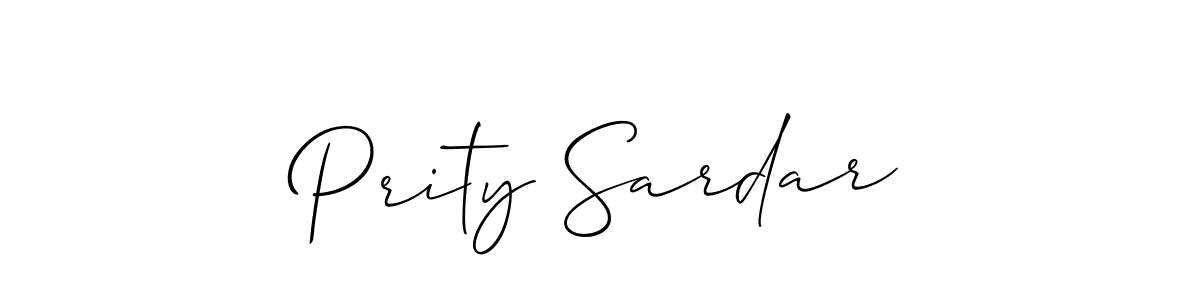 Use a signature maker to create a handwritten signature online. With this signature software, you can design (Allison_Script) your own signature for name Prity Sardar. Prity Sardar signature style 2 images and pictures png