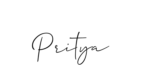 Design your own signature with our free online signature maker. With this signature software, you can create a handwritten (Allison_Script) signature for name Pritya. Pritya signature style 2 images and pictures png