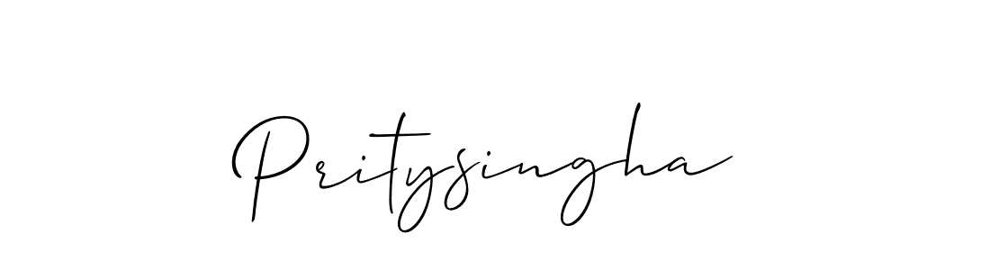 Create a beautiful signature design for name Pritysingha. With this signature (Allison_Script) fonts, you can make a handwritten signature for free. Pritysingha signature style 2 images and pictures png