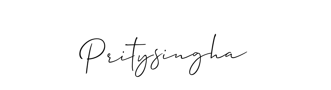 Create a beautiful signature design for name Pritysingha. With this signature (Allison_Script) fonts, you can make a handwritten signature for free. Pritysingha signature style 2 images and pictures png