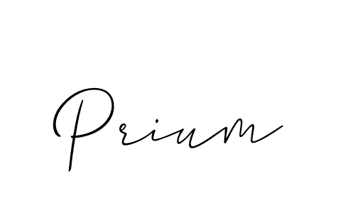 How to make Prium signature? Allison_Script is a professional autograph style. Create handwritten signature for Prium name. Prium signature style 2 images and pictures png