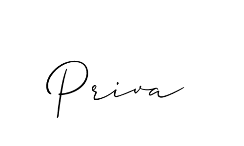 How to make Priva signature? Allison_Script is a professional autograph style. Create handwritten signature for Priva name. Priva signature style 2 images and pictures png