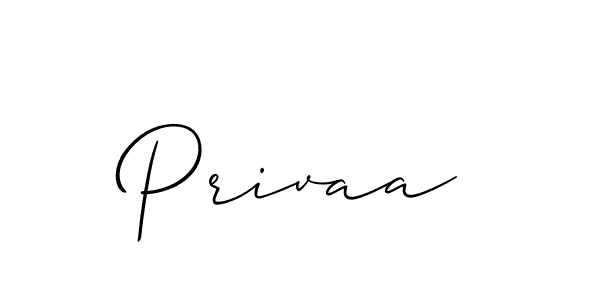 Design your own signature with our free online signature maker. With this signature software, you can create a handwritten (Allison_Script) signature for name Privaa. Privaa signature style 2 images and pictures png