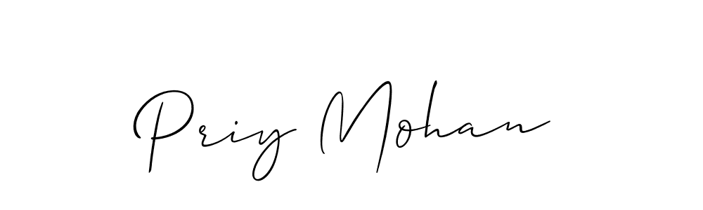 This is the best signature style for the Priy Mohan name. Also you like these signature font (Allison_Script). Mix name signature. Priy Mohan signature style 2 images and pictures png