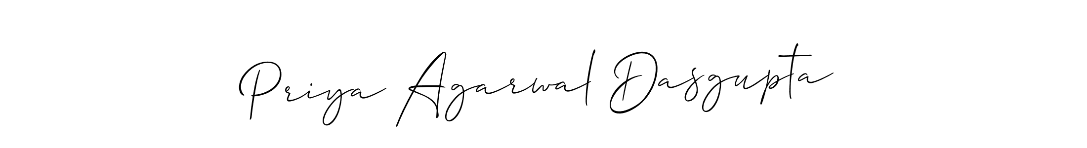 Also we have Priya Agarwal Dasgupta name is the best signature style. Create professional handwritten signature collection using Allison_Script autograph style. Priya Agarwal Dasgupta signature style 2 images and pictures png