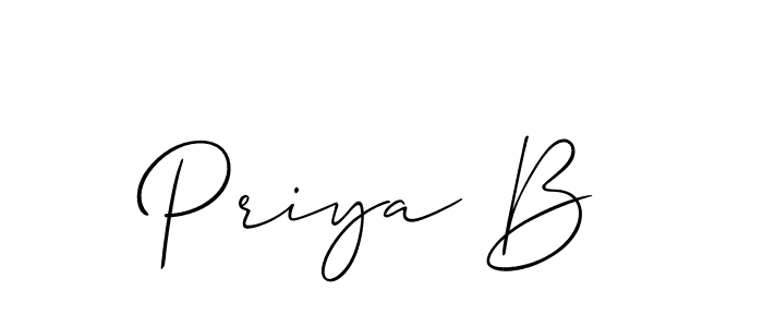 Priya B stylish signature style. Best Handwritten Sign (Allison_Script) for my name. Handwritten Signature Collection Ideas for my name Priya B. Priya B signature style 2 images and pictures png