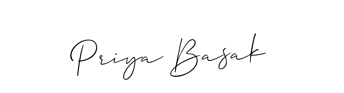 Create a beautiful signature design for name Priya Basak. With this signature (Allison_Script) fonts, you can make a handwritten signature for free. Priya Basak signature style 2 images and pictures png