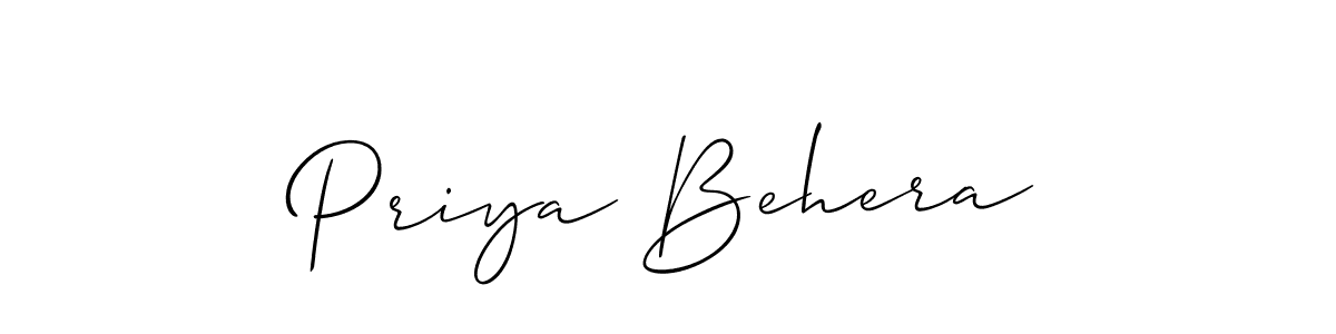 Allison_Script is a professional signature style that is perfect for those who want to add a touch of class to their signature. It is also a great choice for those who want to make their signature more unique. Get Priya Behera name to fancy signature for free. Priya Behera signature style 2 images and pictures png