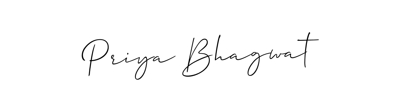 Also we have Priya Bhagwat name is the best signature style. Create professional handwritten signature collection using Allison_Script autograph style. Priya Bhagwat signature style 2 images and pictures png