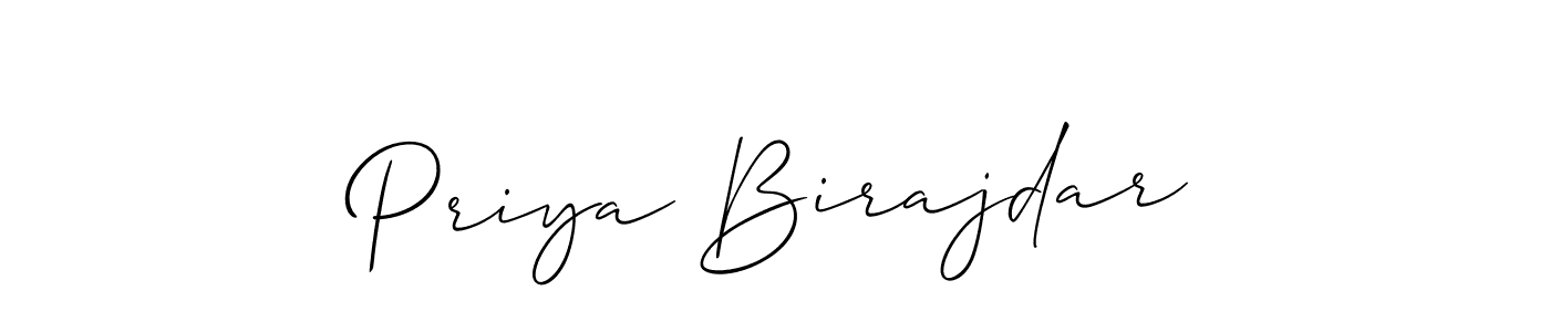 Also we have Priya Birajdar name is the best signature style. Create professional handwritten signature collection using Allison_Script autograph style. Priya Birajdar signature style 2 images and pictures png