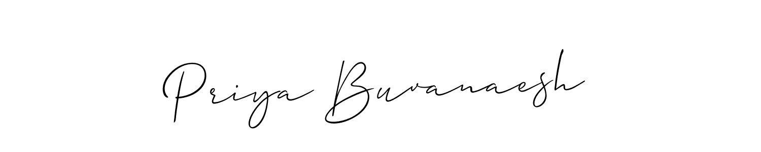 It looks lik you need a new signature style for name Priya Buvanaesh. Design unique handwritten (Allison_Script) signature with our free signature maker in just a few clicks. Priya Buvanaesh signature style 2 images and pictures png