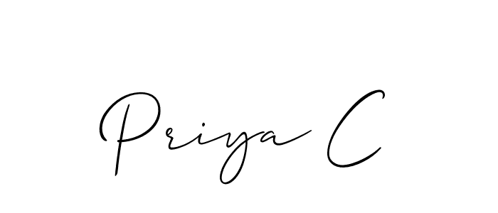 Best and Professional Signature Style for Priya C. Allison_Script Best Signature Style Collection. Priya C signature style 2 images and pictures png