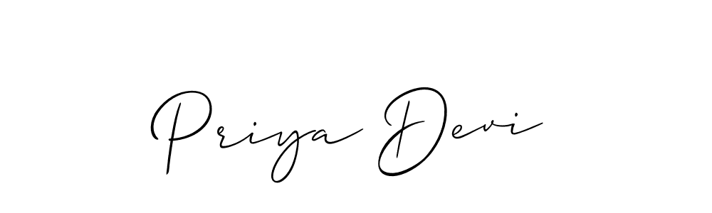 Make a beautiful signature design for name Priya Devi. With this signature (Allison_Script) style, you can create a handwritten signature for free. Priya Devi signature style 2 images and pictures png