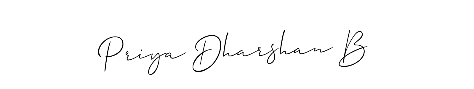 You should practise on your own different ways (Allison_Script) to write your name (Priya Dharshan B) in signature. don't let someone else do it for you. Priya Dharshan B signature style 2 images and pictures png