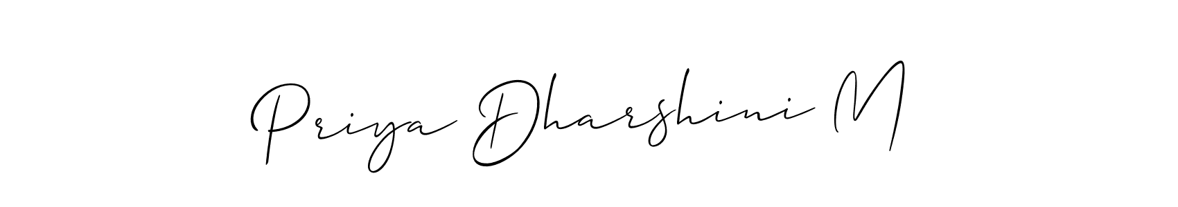 Priya Dharshini M stylish signature style. Best Handwritten Sign (Allison_Script) for my name. Handwritten Signature Collection Ideas for my name Priya Dharshini M. Priya Dharshini M signature style 2 images and pictures png